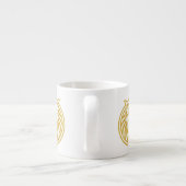 Tasse Expresso Lion Avec Couronne - Style Or 4 (Dos)