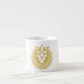 Tasse Expresso Lion Avec Couronne - Style Or 4 (Devant)