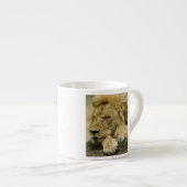 Tasse Expresso Lion d'Afrique, Lion panthère, endormi (Devant droit)