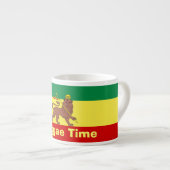 Tasse Expresso Lion de reggae de Rasta de Judah (Devant droit)