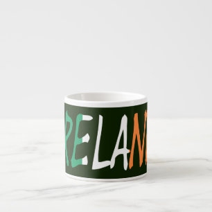 Tasse Expresso L'Irlande écrasée par le drapeau irlandais Espre