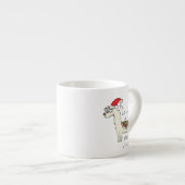 Tasse Expresso Llama Cute Drôle Noël Vacances (Devant droit)