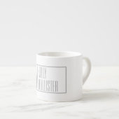 Tasse Expresso Logo Moderne Grey Initiales & Nom (Devant droit)