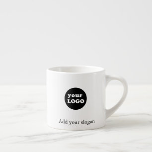 Tasse Expresso Logo personnalisé minimaliste Business Slogan Blan