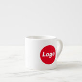 Tasse Expresso Logo Rouge simple promotion de marque commerciale (Devant droit)