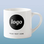 Tasse Expresso Logo simple et commerce de texte<br><div class="desc">Logo simple et texte personnalisé pour votre entreprise. Remplacez le logo et le texte par le vôtre pour customiser. Utilisez-les vous-même,  donnez-les à vos employés et collègues,  vendez-les à vos clients et clients ou donnez-les comme matériel promotionnel pour inspirer la fidélité de vos clients.</div>