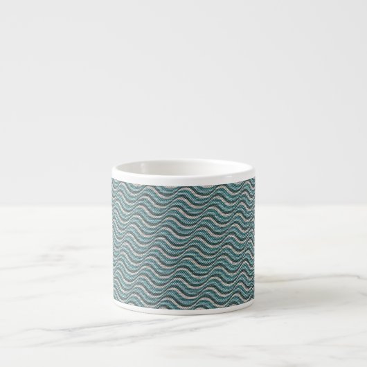 Tasse Expresso Look de linge Ocean Waves (Devant)