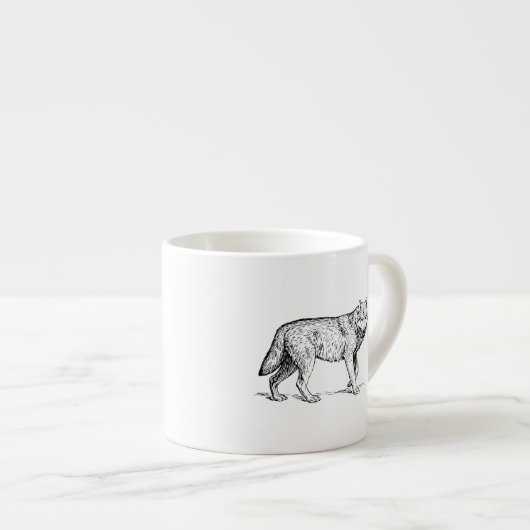 Tasse Expresso Loup (Devant droit)