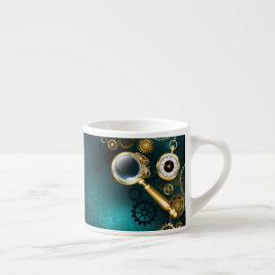 Tasse Expresso Loupe en style Steampunk