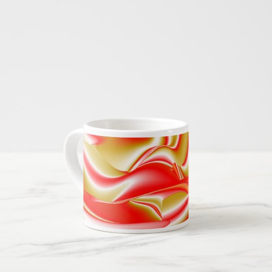 Tasse Expresso Love and Gold Abstrait 3D Rainbowart (Devant gauche)