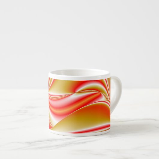 Tasse Expresso Love and Gold Abstrait 3D Rainbowart (Devant droit)