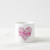 Tasse Expresso Love Daisy Coeur rose (Devant)