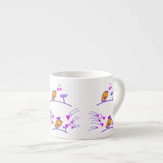 Tasse Expresso LOVE ECHO - Comic Birds Tweetlercools 3 (Devant droit)