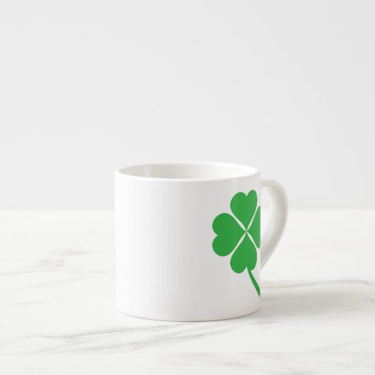 Tasse Expresso Lucky Four Leaf Shamrock Design-87906 (Devant droit)