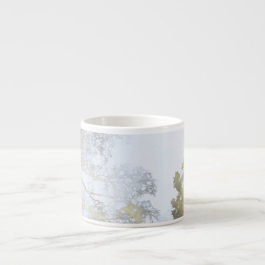 Tasse Expresso Lueur dorée à larges feuilles (Devant)