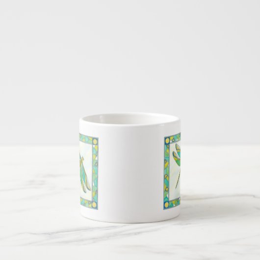 Tasse Expresso Lumineuse libellule Pastel par Vanna Lam (Devant)