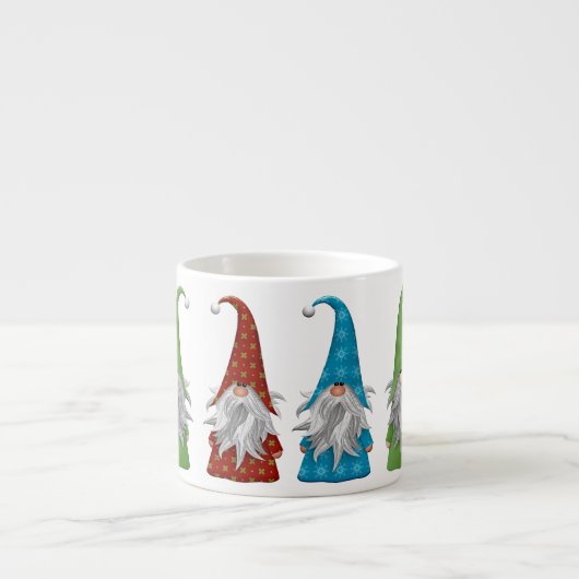 Tasse Expresso Lutins de Noël multicolores (Devant)
