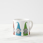 Tasse Expresso Lutins de Noël multicolores (Devant droit)