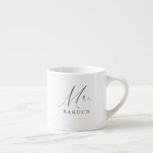 Tasse Expresso M. Newlysée Élégant Script