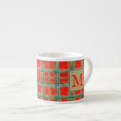 Tasse Expresso MAC BAIN TARTAN Espresso Cup + Initiale (Devant droit)