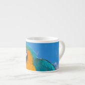 Tasse Expresso Macao bleu et jaune (Devant droit)