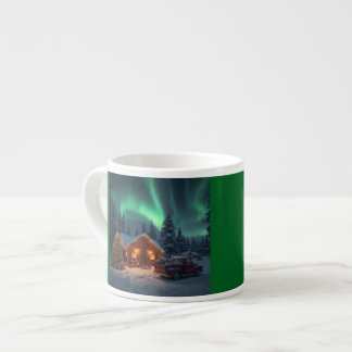 Tasse Expresso Magical Winter Cabin Christmas