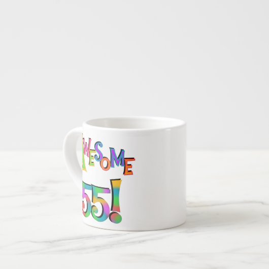 Tasse Expresso Magnifique 55 T-shirts et cadeaux d'anniversaire (Devant gauche)