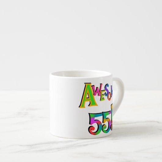 Tasse Expresso Magnifique 55 T-shirts et cadeaux d'anniversaire (Devant droit)