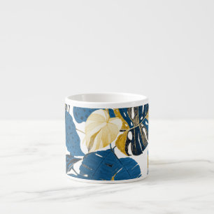 Tasse Expresso Main Tropicale tirée : Motif créatif sans couture