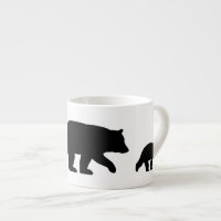 Mama Ours noir avec Cubs Silhouettes | Faune