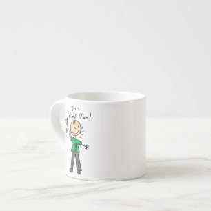 Tasse Expresso Maman de footballeur en bonhomme allumette