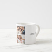 Tasse Expresso maman, maman, photo collage, on t'aime, typographi (Devant droit)