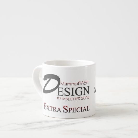 Tasse Expresso MammaBASIL Design Espresso Mug! (Devant gauche)