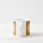 Tasse Expresso Mandala blanc sur fond doré (Dos)
