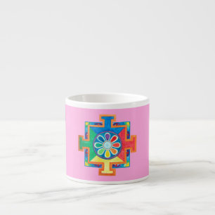 Tasse Expresso Mandala de l'aquarelle de création