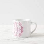 Tasse Expresso Mandala rose floral. Nom (Droite)