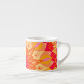Tasse Expresso Mandala superposé orange rose jaune (Droite)