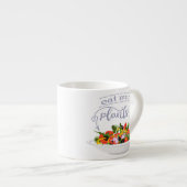 Tasse Expresso Mangez plus de plantes frais motivation salade let (Devant droit)