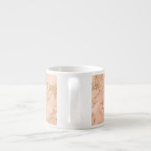 Tasse Expresso Marbre rose Parties scintillant or, Nom du script (Dos)