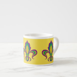 Tasse Expresso Mardi gras Fleur De Lis