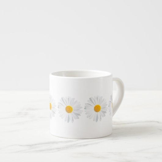 Tasse Expresso marguerite blanche (Devant droit)