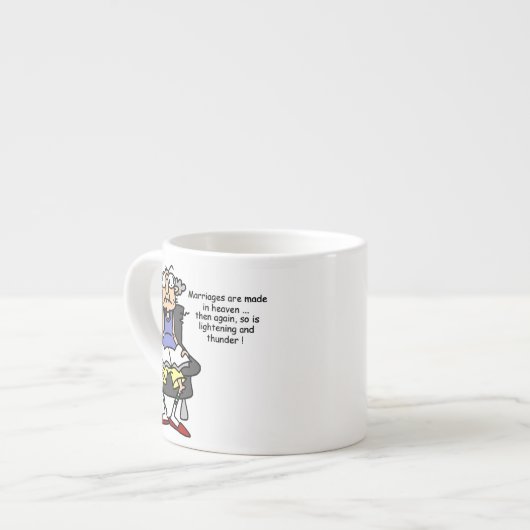 Tasse Expresso Mariage, Éclair, Humour tonnerre (Devant gauche)