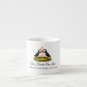 Tasse Expresso Mariage sur mesure Deux cœurs un amour Macareux