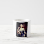 Tasse Expresso Marie Antoinette monogramme - monograme royal (Devant)