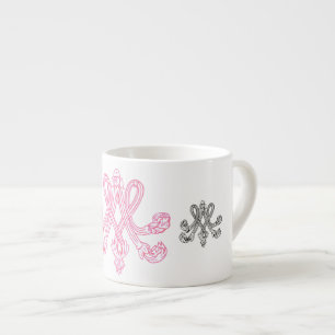 Tasse Expresso Marie Antoinette - White Royal Monogram Monogramme
