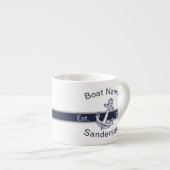 Tasse Expresso Marine Custom Ancre marine bleu marine (Devant droit)