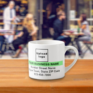 Tasse Expresso Marque d'affaires avec lumière verte sur
