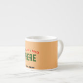 TASSE EXPRESSO MARQUE VÉRIFIÉE ORANGE PERSONNALISÉE ET MODERNE (Devant droit)