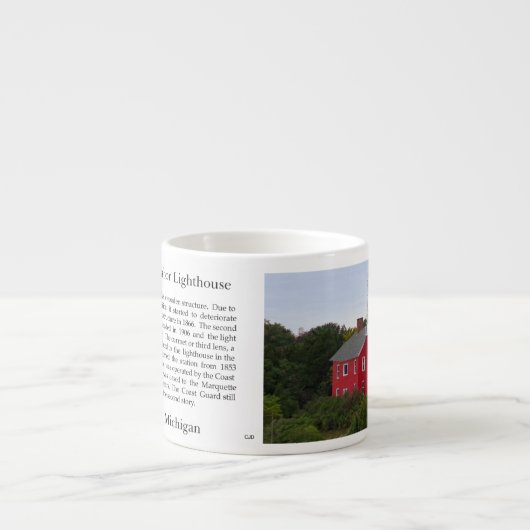 Tasse Expresso Marquette Harbour Lighthouse histoire espresso mul (Devant)