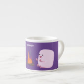 Tasse Expresso Marshmallows mignons roses par dessin animé sur le (Devant droit)